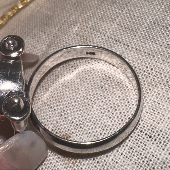 Modern Blue Topaz handmade 925 statement Ring - Picture 9 of 13